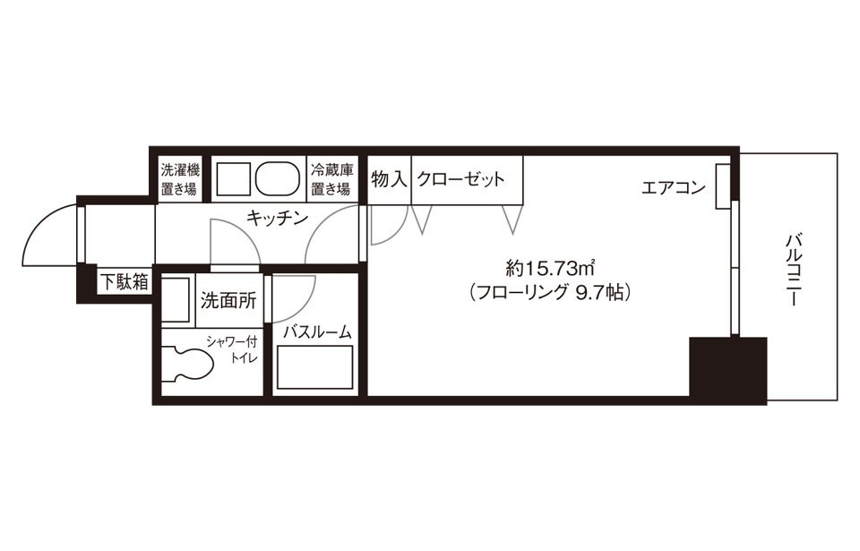 ドミール西新 3枚目